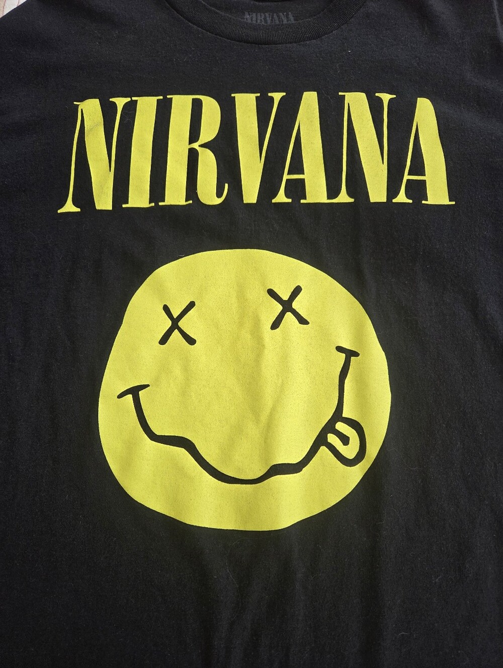 Nirvana Unisex T-Shirt Distressed Logo L - Picture 3 of 10